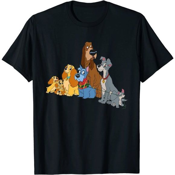 Lady And The Tramp Dogs Tshirt - Picture 1 of 4